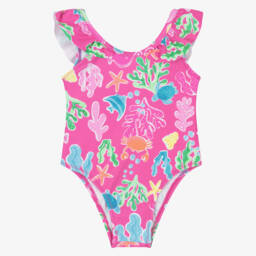 Mayoral-Girls Fuchsia Ocean Adventure Swimsuit | Childrensalon Outlet