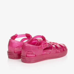 Mayoral-Girls Fuchsia Pink Flower Jelly Shoes | Childrensalon Outlet