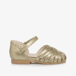 Mayoral-Girls' Gleaming Gold Baby Sandals | Childrensalon Outlet