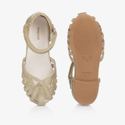 Mayoral-Girls Glistening Woven Leatherette Sandals | Childrensalon Outlet