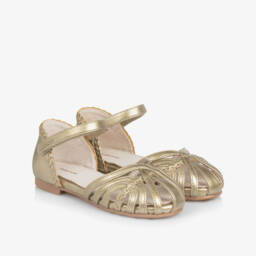 Mayoral-Girls Glistening Woven Leatherette Sandals | Childrensalon Outlet