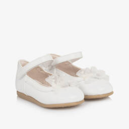 Mayoral-Лакированные кремовые балетки для девочек | Childrensalon Outlet