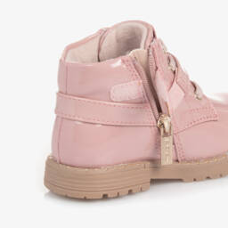 Mayoral-Girls Glossy Pink Faux Leather Boots | Childrensalon Outlet