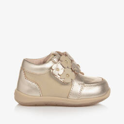 مايورال-ترينرز بطبعة ورود جلد لون ذهبي أطفال بناتي | Childrensalon Outlet