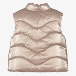 Mayoral-Розово-золотистый двусторонний жилет | Childrensalon Outlet