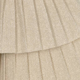 Mayoral-Girls Gold Pleated Glitter Skirt | Childrensalon Outlet