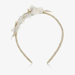 Mayoral-Золотой ободок с цветами для девочек | Childrensalon Outlet