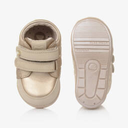 Mayoral-Girls Golden Leather First Walkers | Childrensalon Outlet