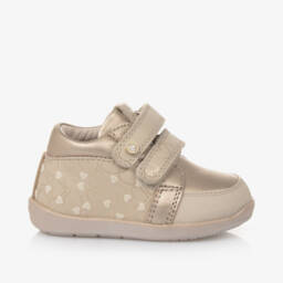 Mayoral-Girls Golden Leather First Walkers | Childrensalon Outlet