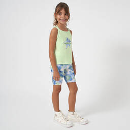 مايورال-شورت لون أخضر وأزرق للبنات | Childrensalon Outlet