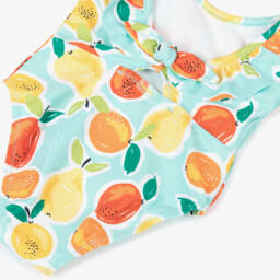 Mayoral-Girls Green Citrus Print Swimsuit | Childrensalon Outlet