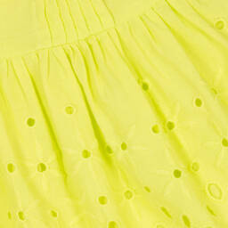 Mayoral-فستان أطفال بناتي قطن لون أخضر | Childrensalon Outlet