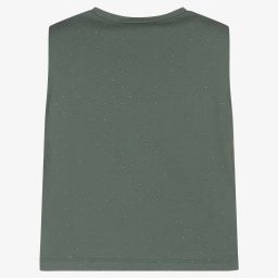 مايورال-تيشيرت قطن لون أخضر للبنات | Childrensalon Outlet