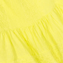 Mayoral-Girls Green Embroidered Cotton Dress | Childrensalon Outlet