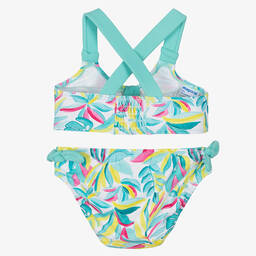 مايورال-مايو بيكيني أطفال بناتي لون أخضر بطبعة ورود | Childrensalon Outlet