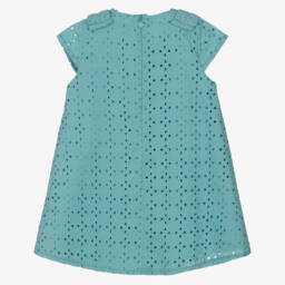 Mayoral-Платье с цветочным бантом для девочек зелёное | Childrensalon Outlet