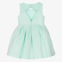 Mayoral-Girls Green Jacquard Dress | Childrensalon Outlet