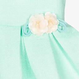 Mayoral-Girls Green Jacquard Dress | Childrensalon Outlet