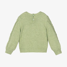 Mayoral-Зеленый вязаный свитер для девочек | Childrensalon Outlet