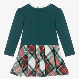Mayoral-Girls Green Tartan Dress | Childrensalon Outlet