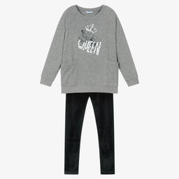 Mayoral Graues schwarzes Leggings Set