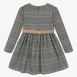 Mayoral-Серое платье в клетку для девочек | Childrensalon Outlet