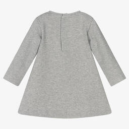 Mayoral-Girls Grey Cotton Dress | Childrensalon Outlet