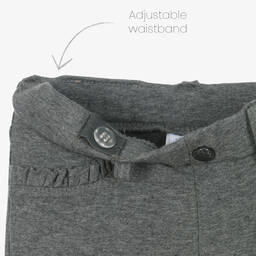 Mayoral-Girls Grey Cotton Super-Skinny Trousers | Childrensalon Outlet