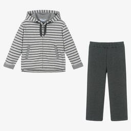 مايورال-تراكسوت قطن جيرسي لون رمادي للبنات | Childrensalon Outlet