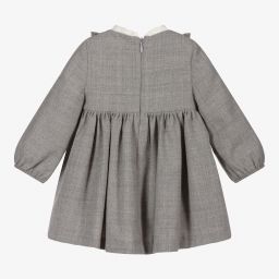 Mayoral-Girls Grey Embroidered Dress | Childrensalon Outlet
