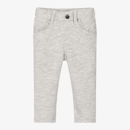 Mayoral-Girls Grey Jersey Trousers | Childrensalon Outlet