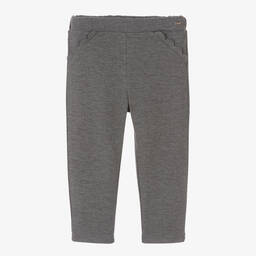Mayoral-Girls Grey Jersey Trousers | Childrensalon Outlet