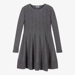 Mayoral-Girls Grey Knitted Dress | Childrensalon Outlet