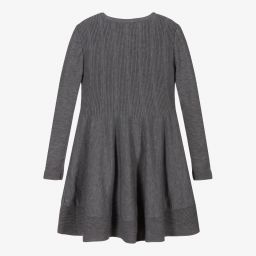 Mayoral-Girls Grey Knitted Dress | Childrensalon Outlet