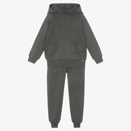 Mayoral-Girls Grey Knitted Tracksuit | Childrensalon Outlet
