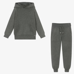 Mayoral-Girls Grey Knitted Tracksuit | Childrensalon Outlet