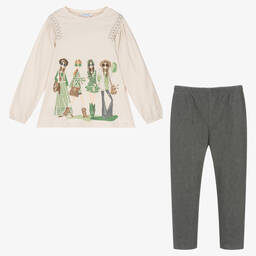 Mayoral-Топ и серые легинсы для девочек | Childrensalon Outlet
