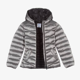 Mayoral-Girls Grey Padded Jacket | Childrensalon Outlet