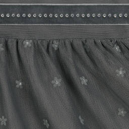 Mayoral-Girls Grey Tulle Dress | Childrensalon Outlet