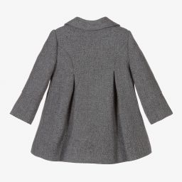 Mayoral-Girls Grey Wool Coat | Childrensalon Outlet