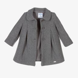 Mayoral-Girls Grey Wool Coat | Childrensalon Outlet