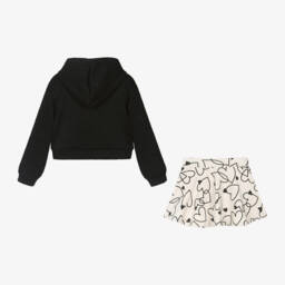Mayoral-Girls Heart Pattern Hoodie Skirt Set | Childrensalon Outlet