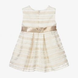 Mayoral-Girls Ivory & Beige Dress | Childrensalon Outlet