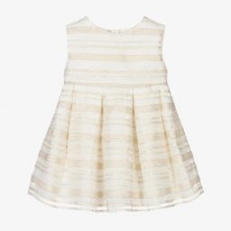 Mayoral-Girls Ivory & Beige Dress | Childrensalon Outlet