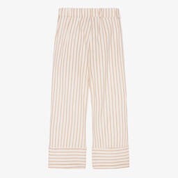 Mayoral-Кремовые брюки в бежевую полоску | Childrensalon Outlet