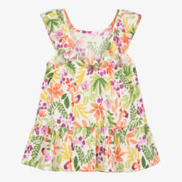 Mayoral-Платье Кремовое Сад Птиц для девочек | Childrensalon Outlet