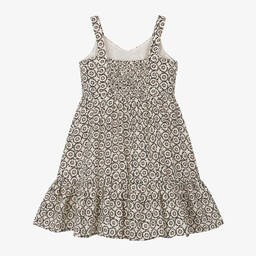 Mayoral-Girls Ivory & Black Woven Dress | Childrensalon Outlet