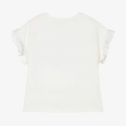 مايورال-تيشيرت قطن جيرسي لون عاجي للبنات | Childrensalon Outlet