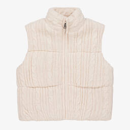 مايورال-جيليه أكريليك محبوك مبطن لون عاجي للبنات | Childrensalon Outlet