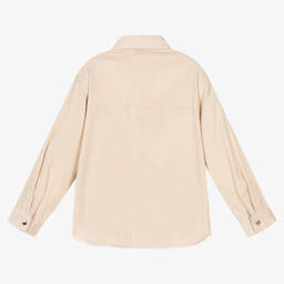 Mayoral-Кремовая вельветовая рубашка для девочек | Childrensalon Outlet